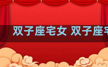 双子座宅女 双子座宅男
